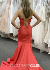 Mandy | Mermaid Red Maxi Prom Dress Near Me - Price #price_variant_lowest# - Red - PromDressClub